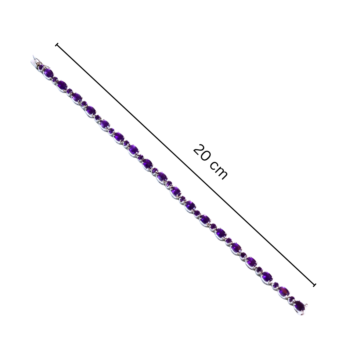 Violet Aura Amethyst Silver Bracelet
