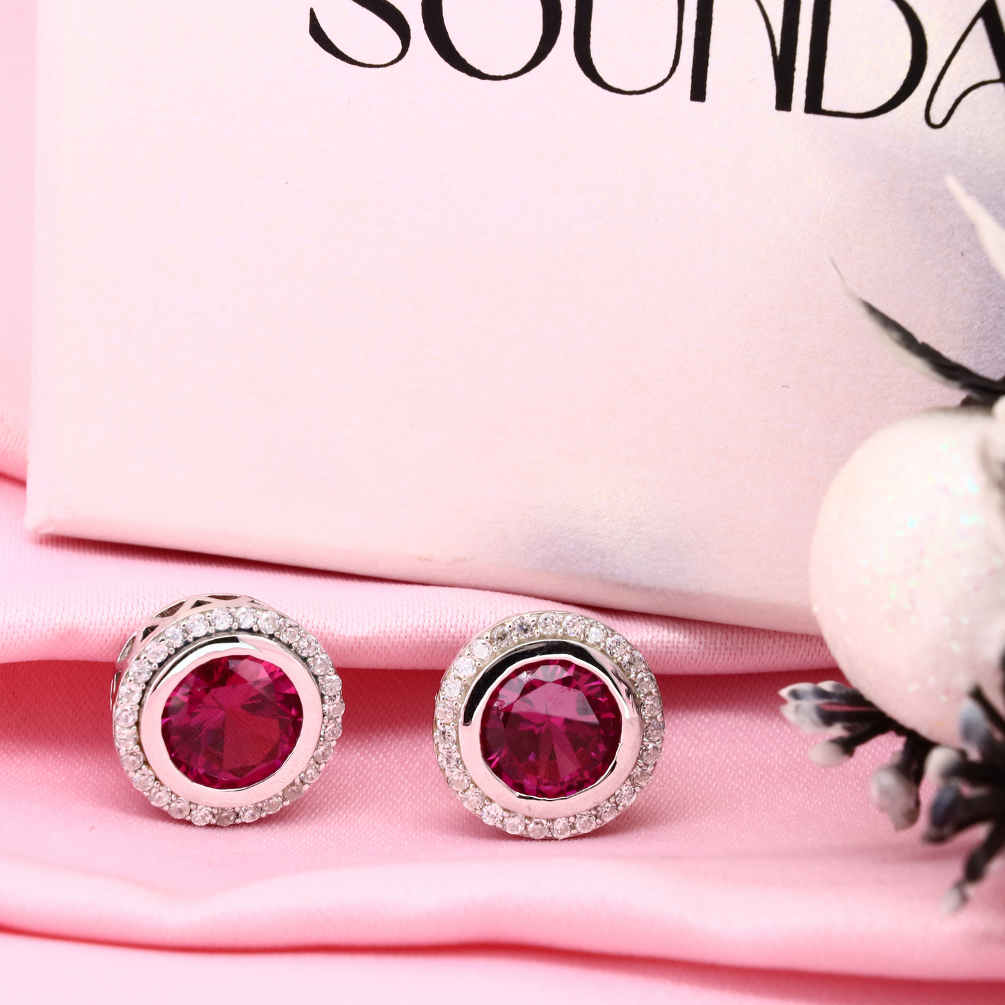 Crimson Spark  Earrings