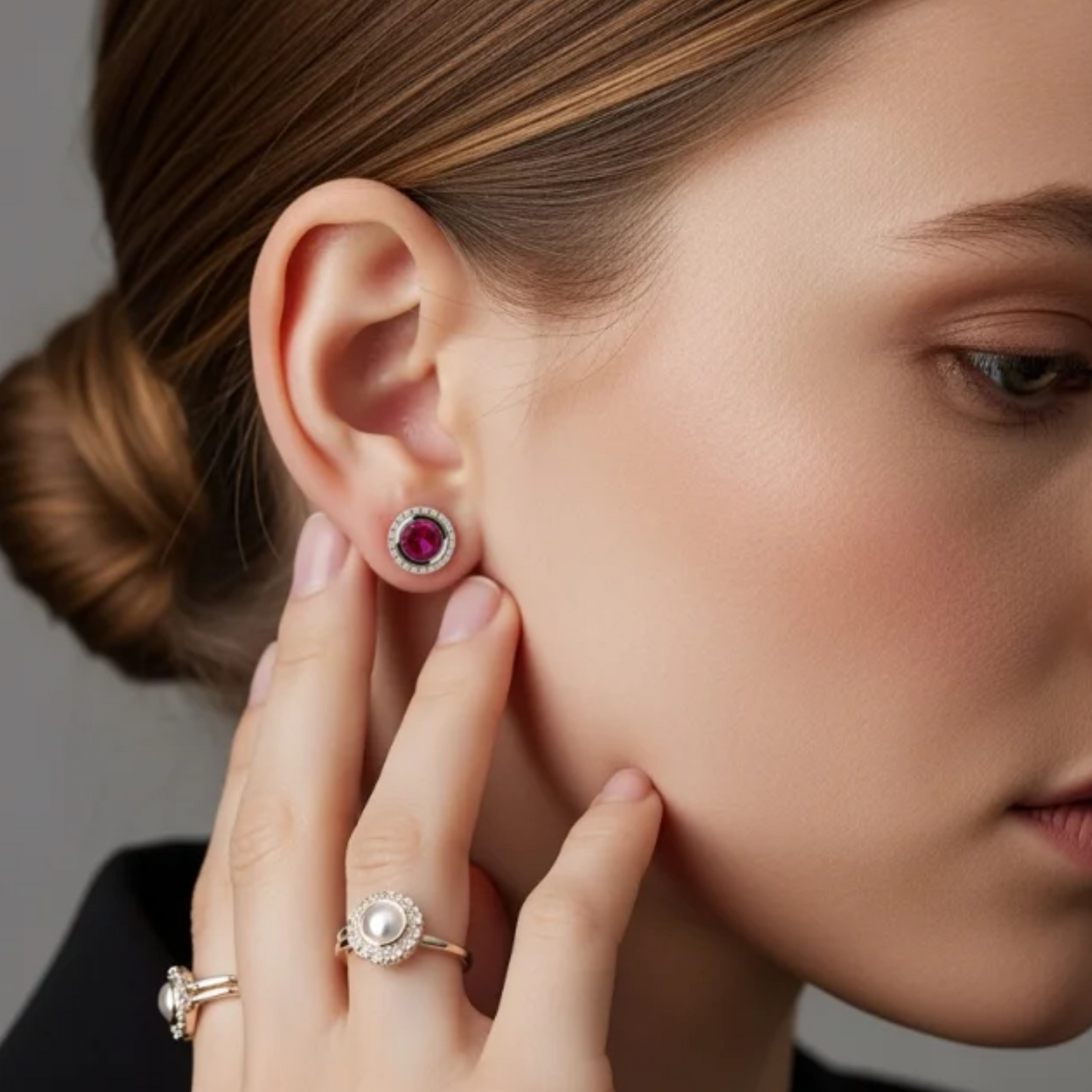 Crimson Spark  Earrings