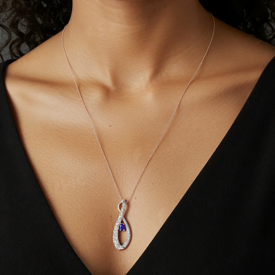 Celestial Twist Tanzanite Necklace