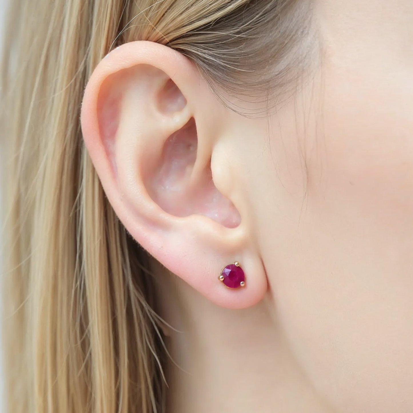 Enchanted Ruby Stud