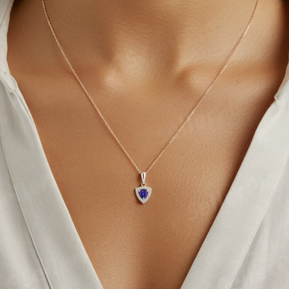 Violet Prism Silver Necklace
