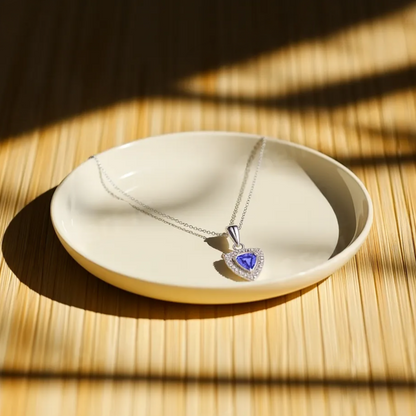 Violet Prism Silver Necklace