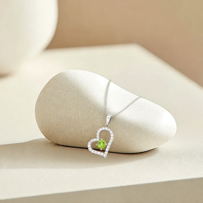 Peridot Radiance Silver Necklace