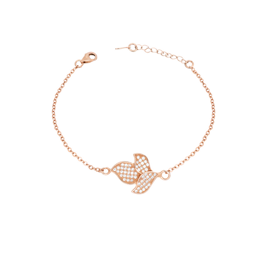 Rosé Petal Charm Bracelet