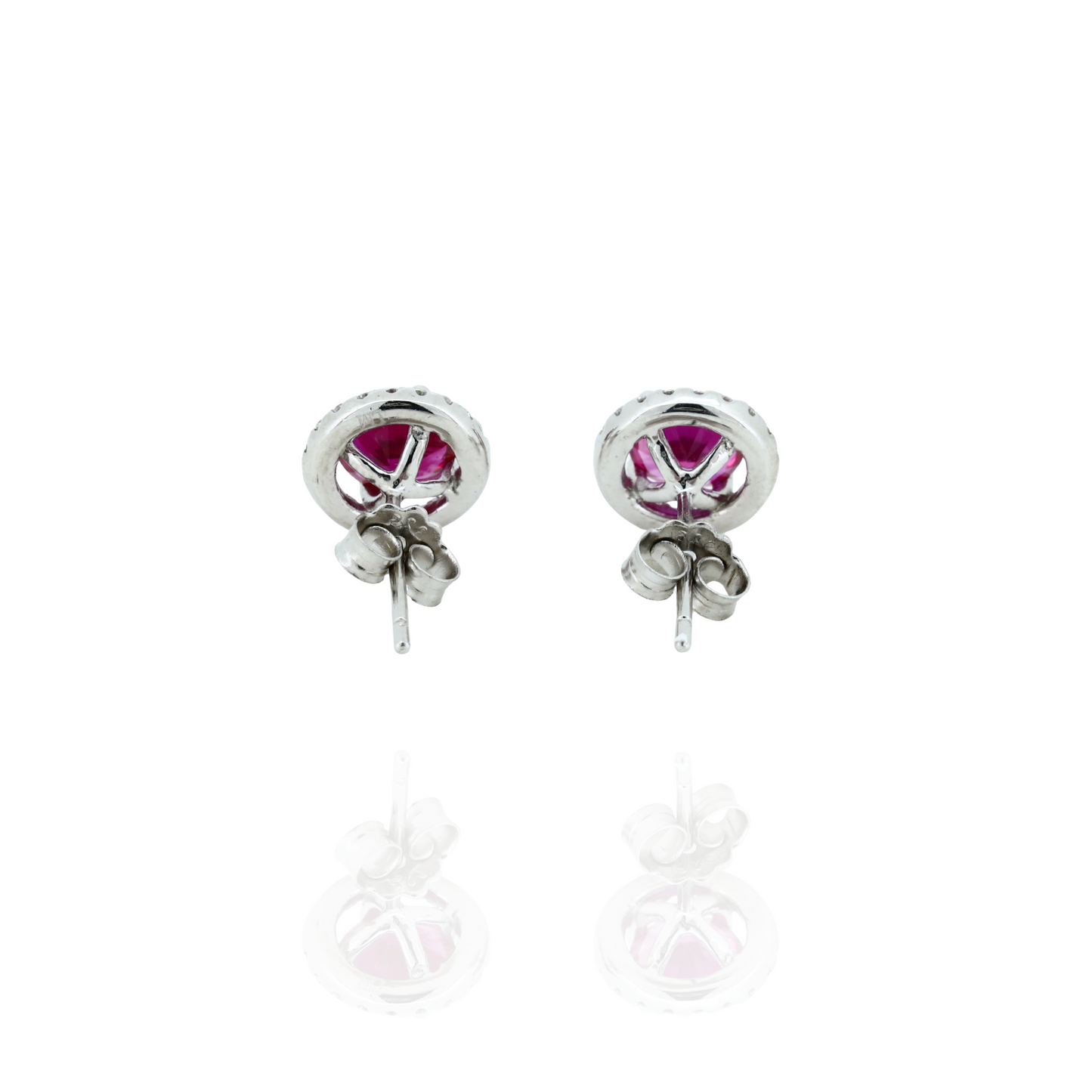 Ruby Radiance Circle Earrings