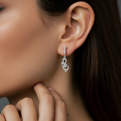 Sterling Sparkle Dangle Earrings
