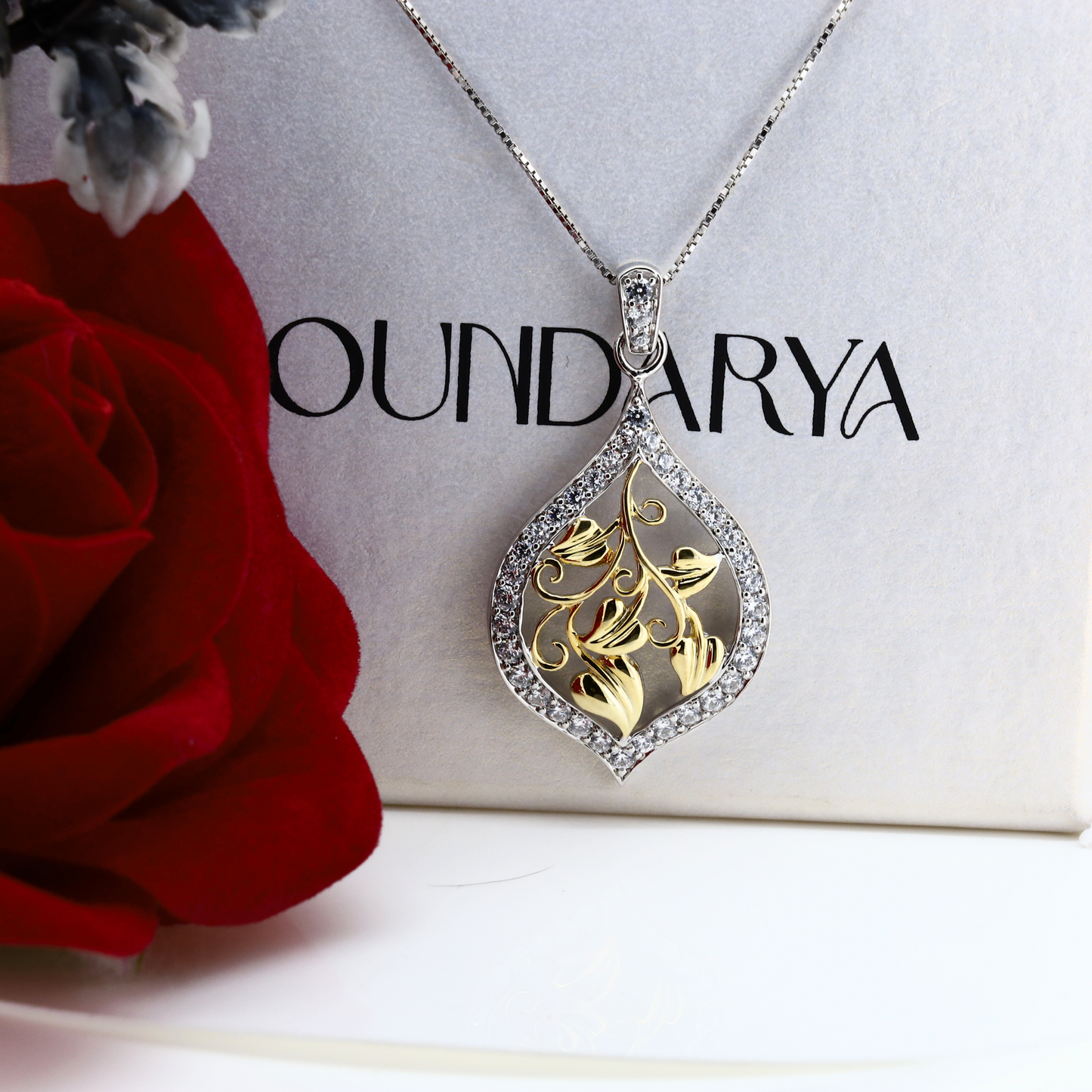 Golden Gleam Silver Necklace