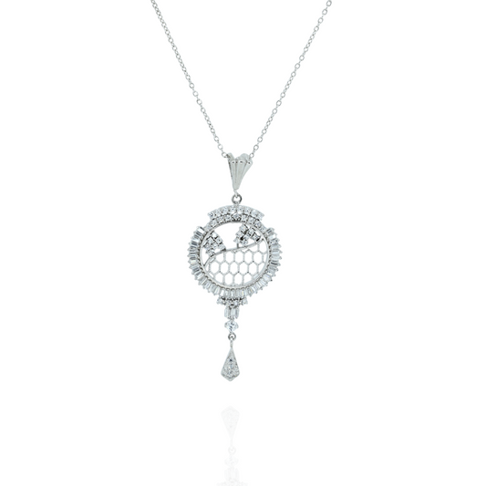Infinity Glow Silver Necklace