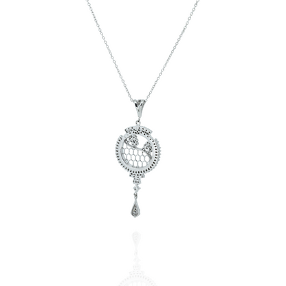 Infinity Glow Silver Necklace