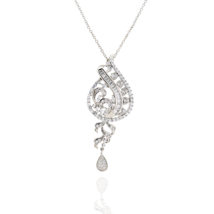 Lustrous Charm Silver Necklace