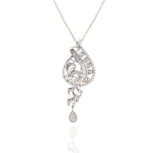 Lustrous Charm Silver Necklace