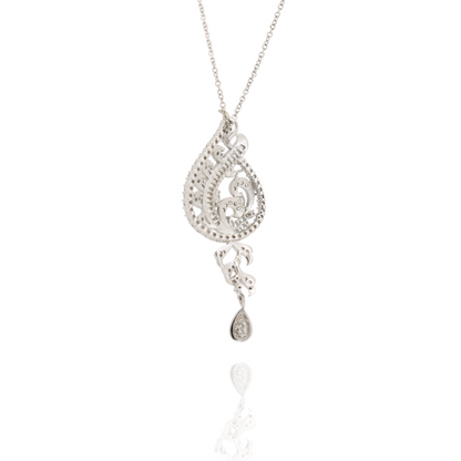 Lustrous Charm Silver Necklace