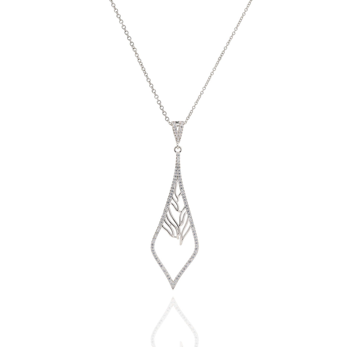 Silver Radiance Diamond Necklace