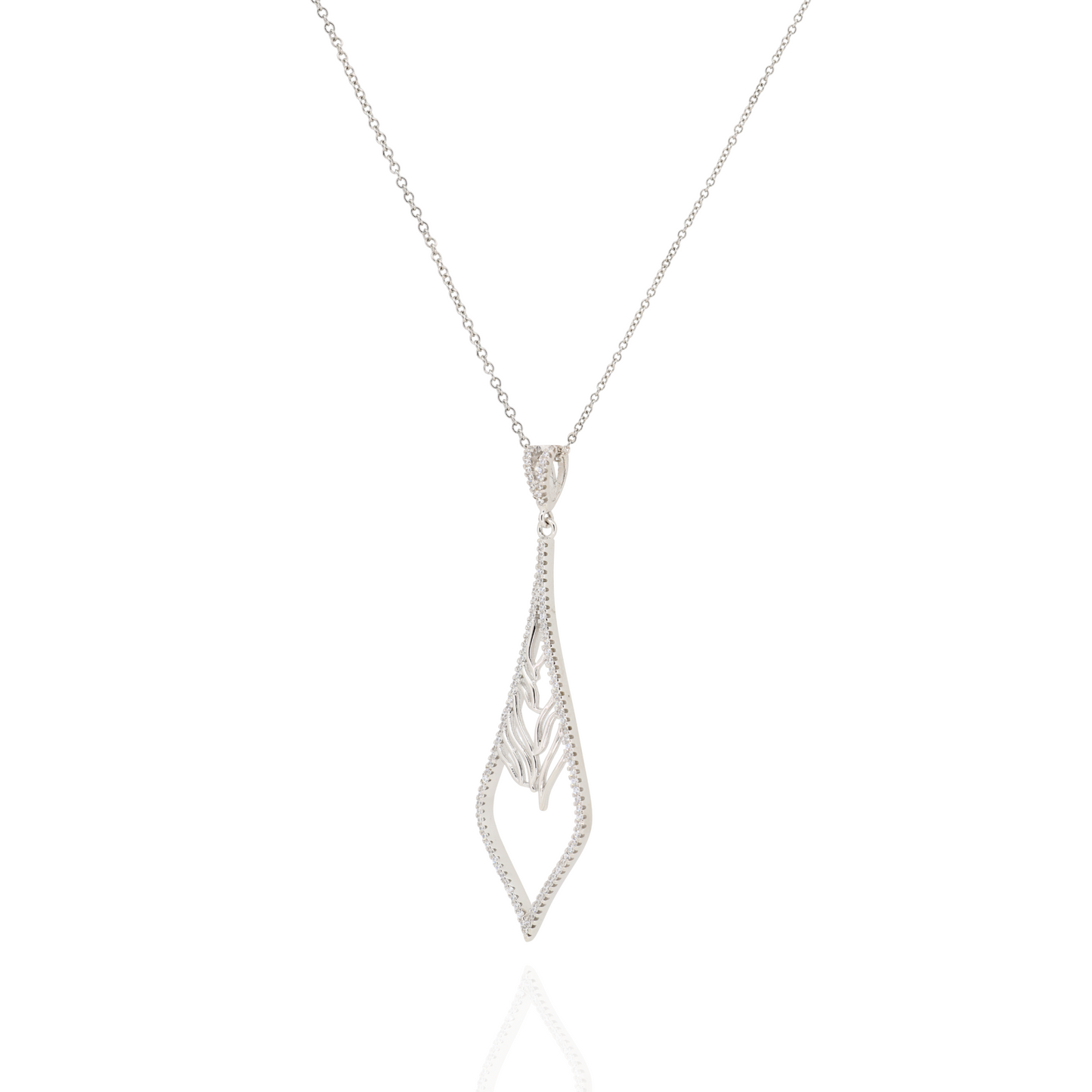 Silver Radiance Diamond Necklace