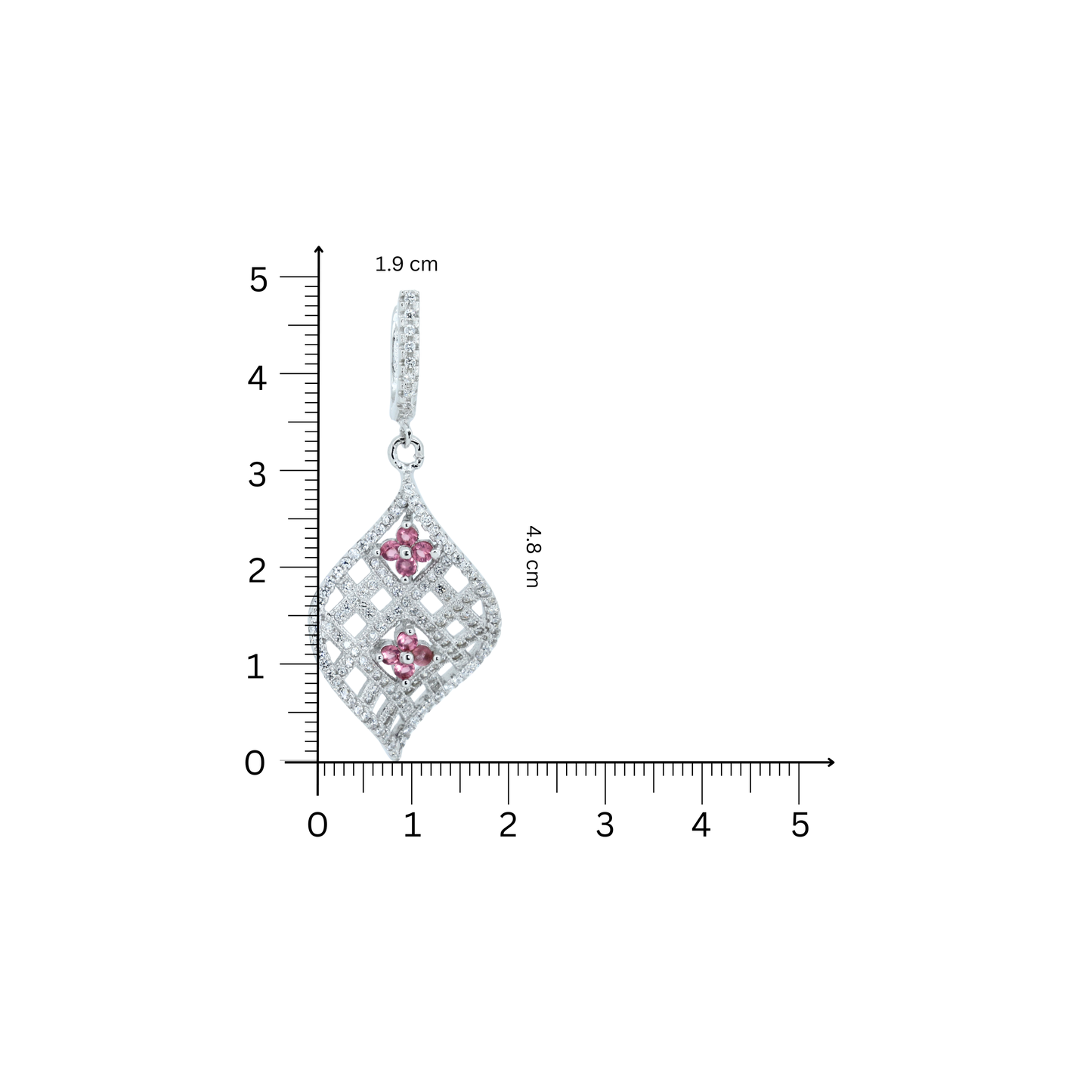 Pink Radiance Silver Earrings