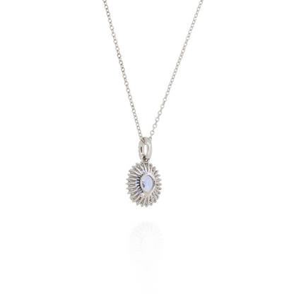 Mystic Bloom Purple Silver Pendant