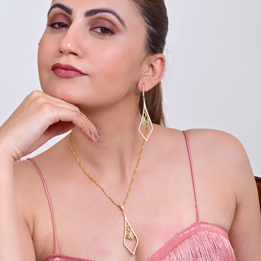 Elan Leaf Sterling Silver Jewelry Set
