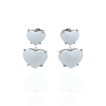 Heartlight White Opal Earrings