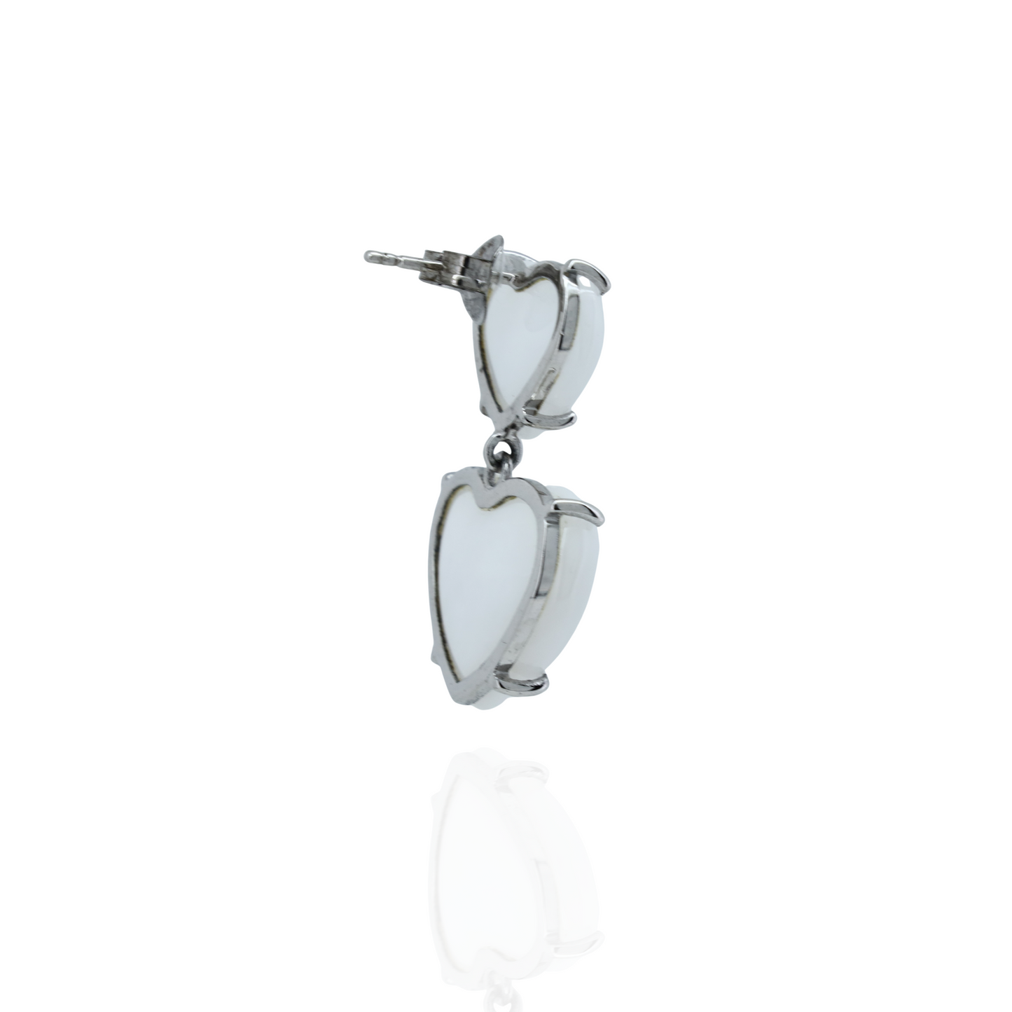 Heartlight White Opal Earrings
