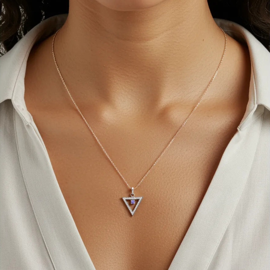 Trinity Gleam Tanzanite Necklace