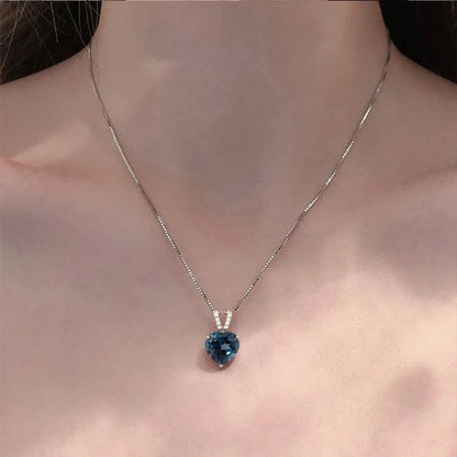 Heart Midnight London Topaz Necklace