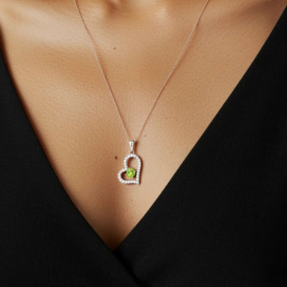 Peridot Radiance Silver Necklace